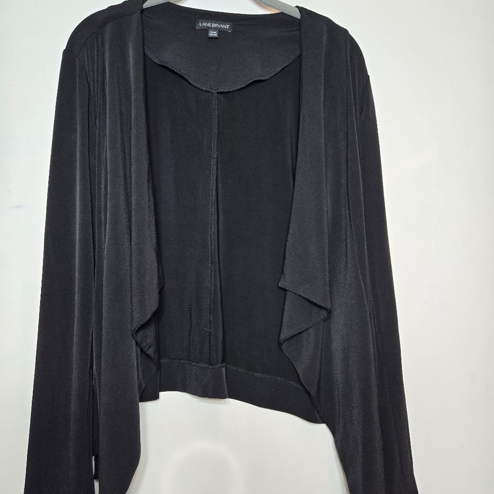 Lane Bryant Black Open Front Cardigan 1X14 16